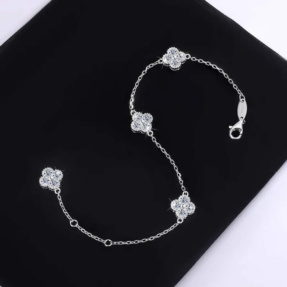 18k white gold 2ct Moissanite diamond bracelet - Picture 1 of 9